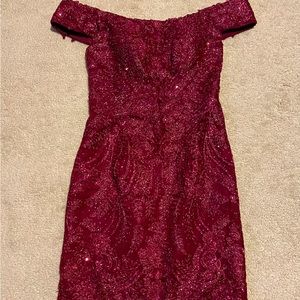 Burgundy Mori Lee homecoming dress. US size 2.